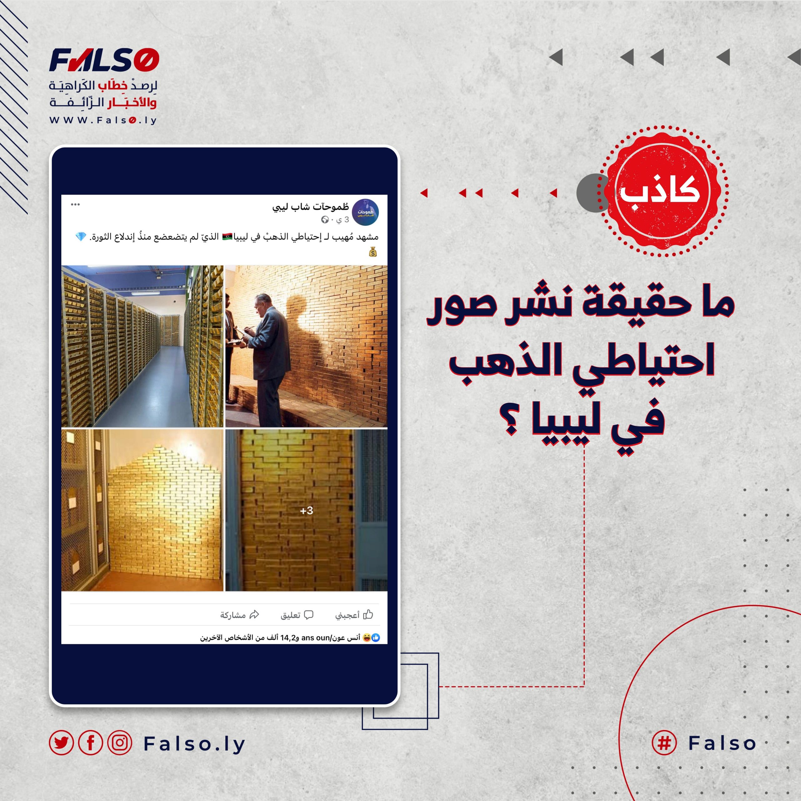 ما حقيقة نشر صور احتياطي الذهب في ليبيا ؟