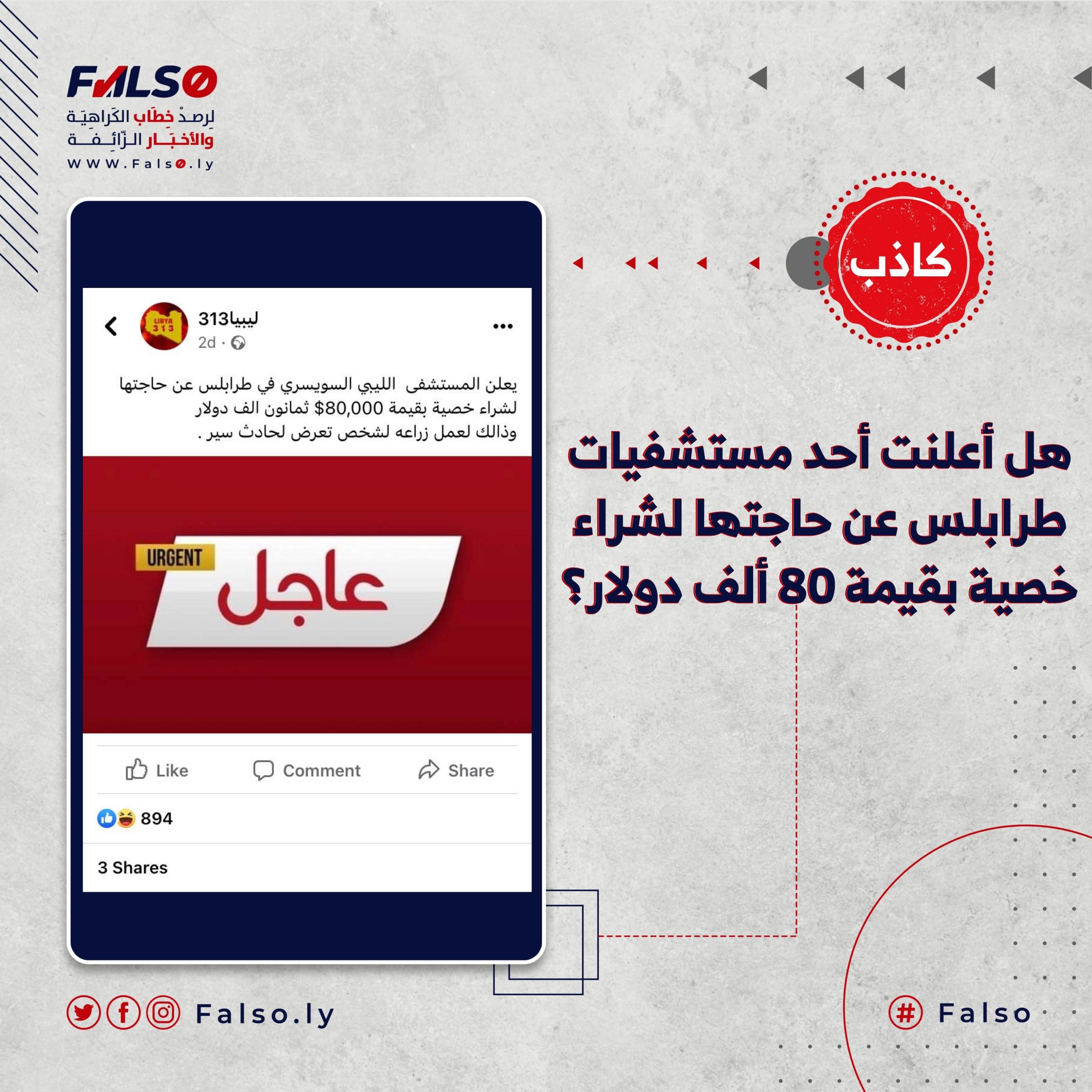 هل أعلنت أحد مستشفيات طرابلس عن حاجتها لشراء خصية بقيمة 80 ألف دولار؟