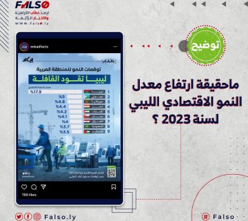 ماحقيقة ارتفاع معدل النمو الاقتصادي الليبي لسنة 2023 ؟