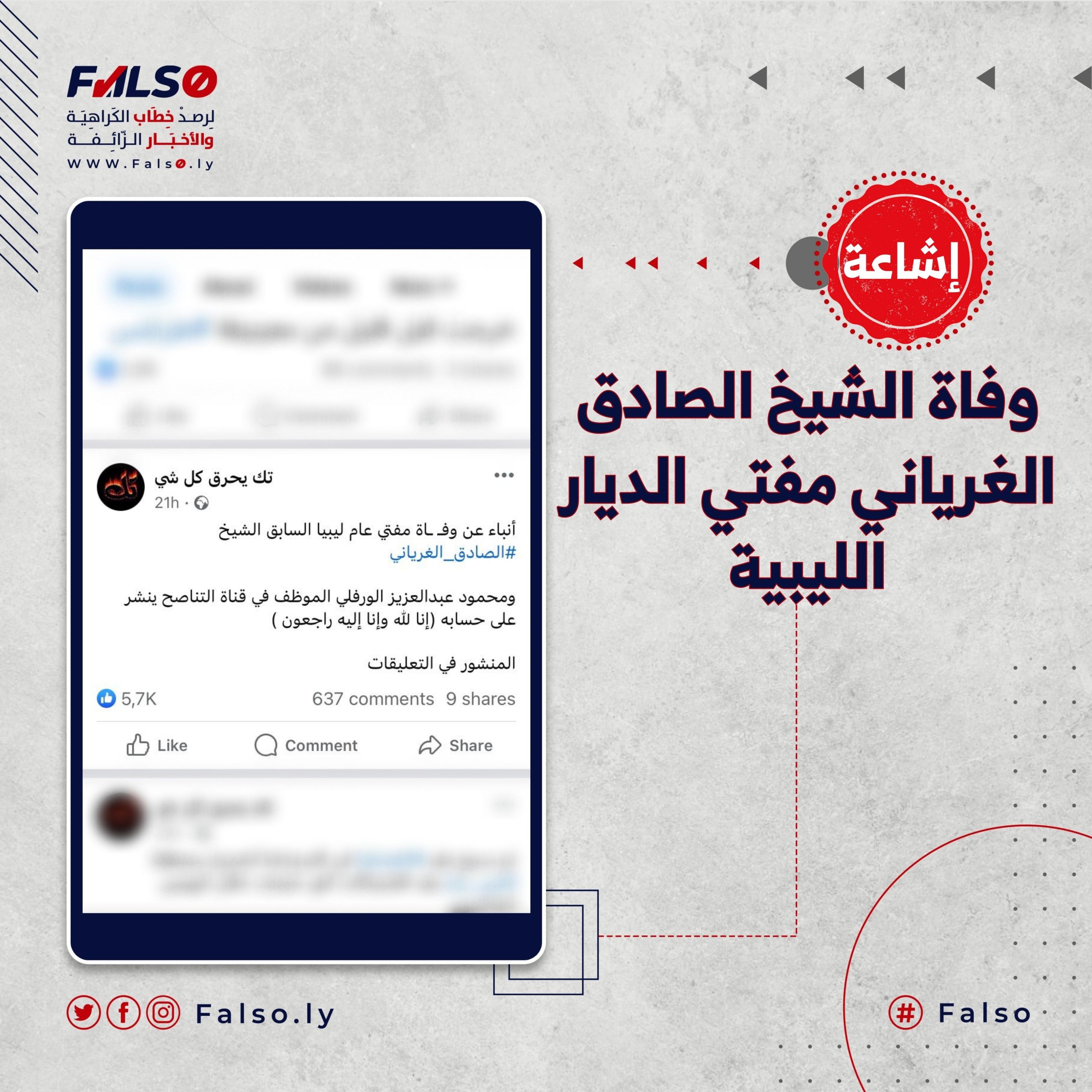 ما حقيقة وفاة الشيخ الصادق الغرياني مفتي الديار الليبية؟