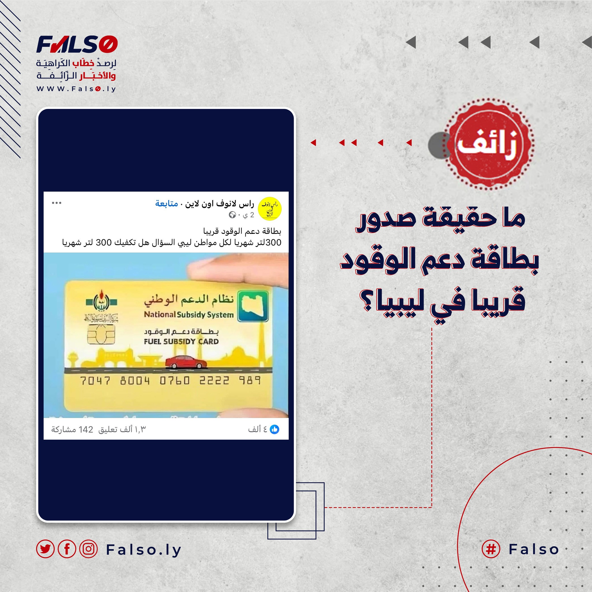 Image accompanying ما حقيقة صدور بطاقة دعم الوقود قريبا في ليبيا؟